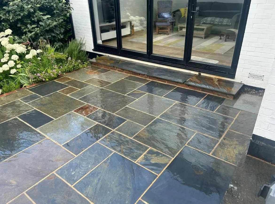 New driveway and patio